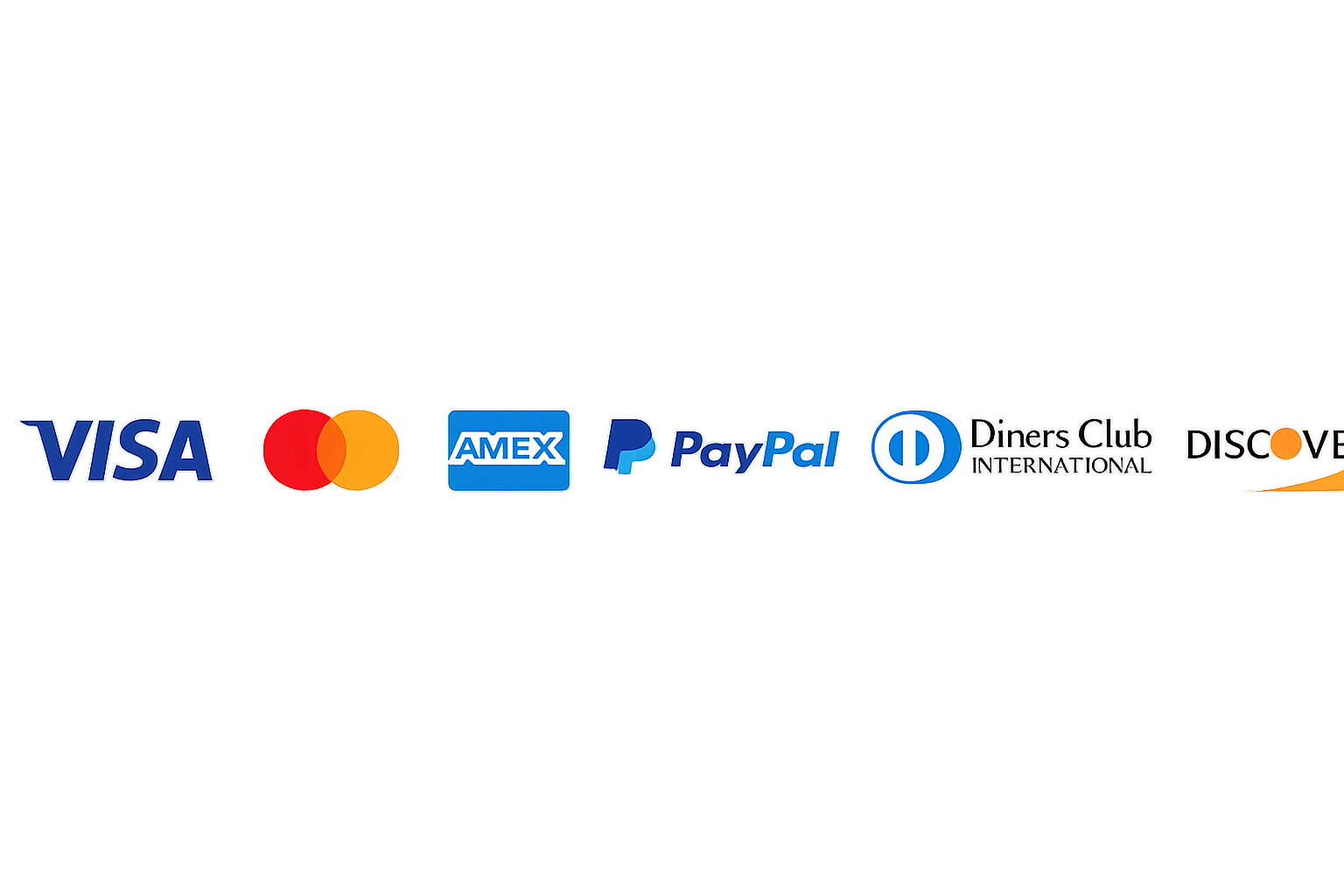 Accepted payment methods: Visa, Mastercard, PayPal, Apple Pay